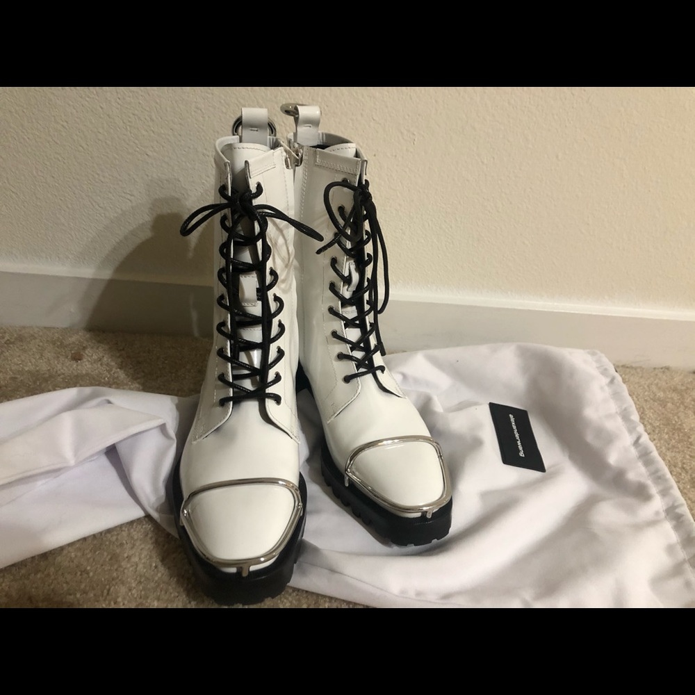 alexander wang white boot. New. Without box